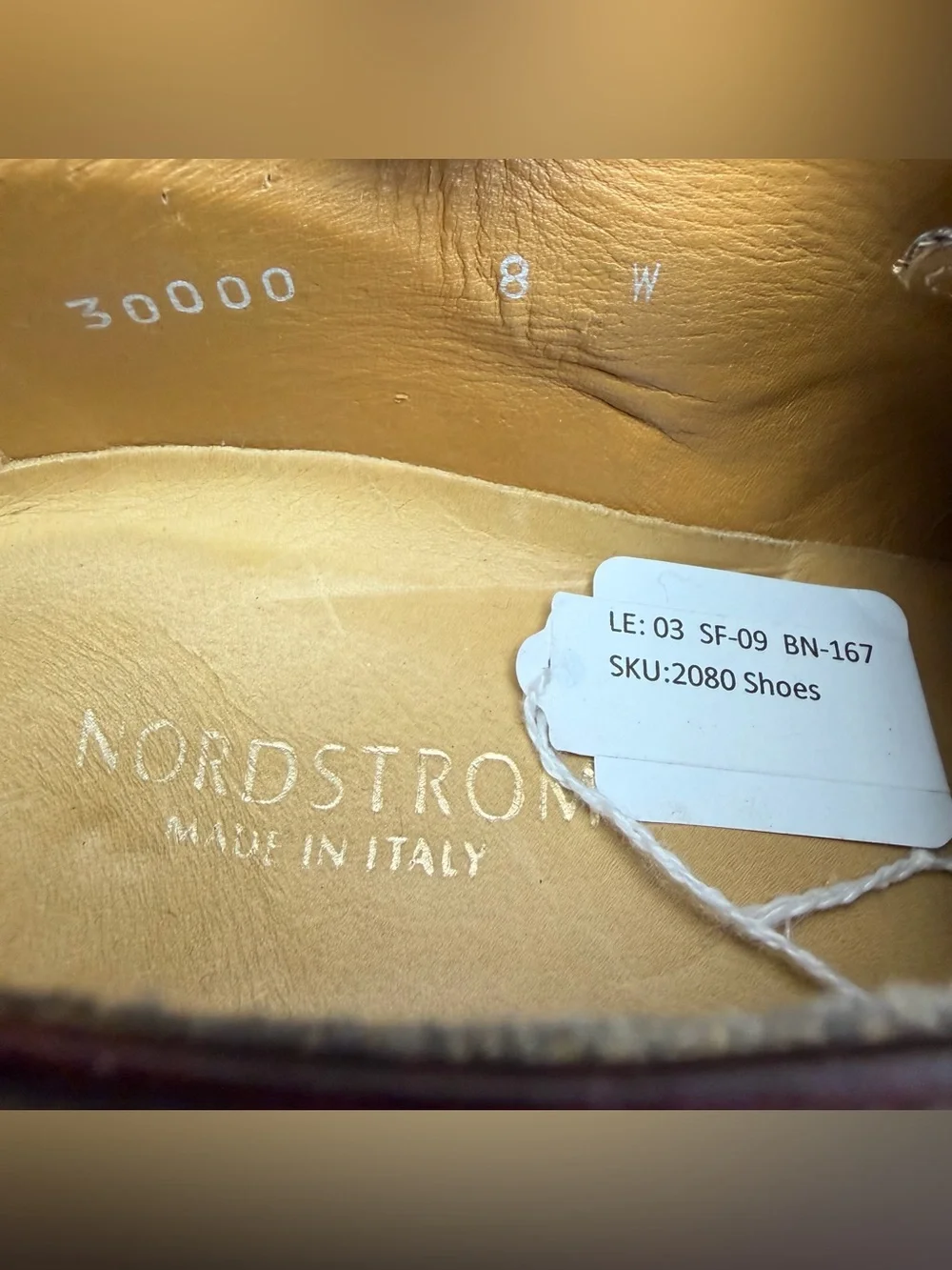Nordstrom men 8W dark red Oxford Brogue Burgundy Dress Shoes Made In Italy